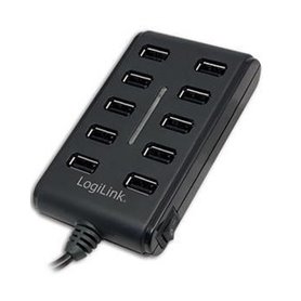 LogiLink USB 2.0 10-Port Hub with On/Off Switch 480 Mbit/s