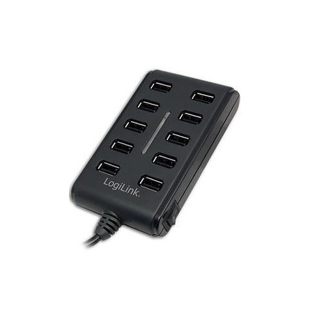 LogiLink USB 2.0 10-Port Hub with On/Off Switch 480 Mbit/s