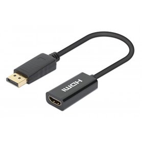 Manhattan 153713 changeur de genre de câble DisplayPort HDMI Noir