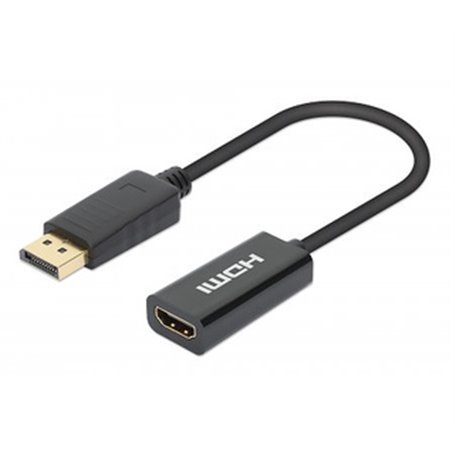 Manhattan 153713 changeur de genre de câble DisplayPort HDMI Noir