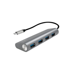 LogiLink UA0309 hub & concentrateur USB 3.2 Gen 1 (3.1 Gen 1) Type-C 5000 Mbit/s Gris