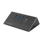 LC-Power LC-HUB-ALU-2B-4 hub & concentrateur USB 3.2 Gen 1 (3.1 Gen 1) Type-A 5000 Mbit/s Noir