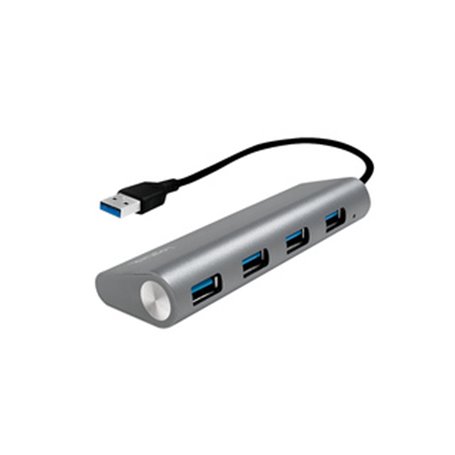 LogiLink UA0307 hub & concentrateur USB 3.2 Gen 1 (3.1 Gen 1) Type-A 5000 Mbit/s Aluminium