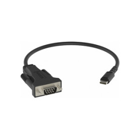 Vision TC-USBCSER/BL câble Série Noir RS-232 USB-C