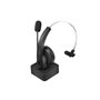 LogiLink BT0059 écouteur/casque Sans fil Arceau Bureau/Centre d'appels Bluetooth Socle de chargement Noir