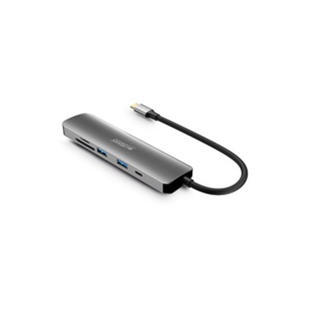 Urban Factory MHC45UF station d'accueil Avec fil USB 3.2 Gen 1 (3.1 Gen 1) Type-C Gris