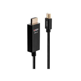 Lindy 40923 câble vidéo et adaptateur 3 m Mini DisplayPort HDMI Type A (Standard) Noir