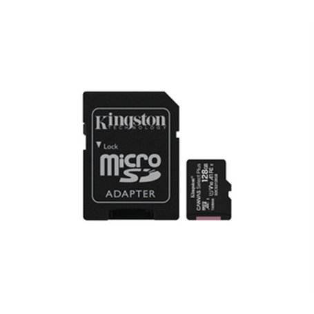 Kingston Technology Carte micSDXC Canvas Select Plus 100R A1 C10 de 128 Go + ADP