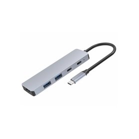 DLH DY-TU5105 hub & concentrateur USB Type-C 5000 Mbit/s Gris