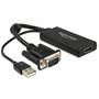 DeLOCK 0.25m VGA+USB2.0-A/HDMI 0