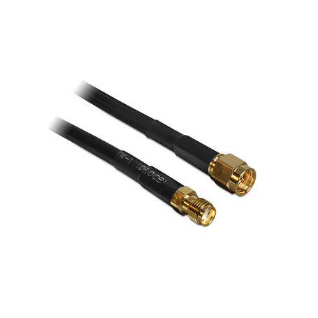 DeLOCK 10m SMA m/f câble coaxial CFD200 Noir