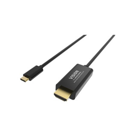 Vision TC-2MUSBCHDMI-BL 2 m USB Type-C HDMI Type A (Standard) Noir