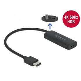 DeLOCK 63251 câble vidéo et adaptateur HDMI Type A (Standard) USB Type-C Noir