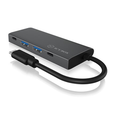 ICY BOX IB-HUB1428-C31 USB 3.2 Gen 2 (3.1 Gen 2) Type-C 10000 Mbit/s Anthracite