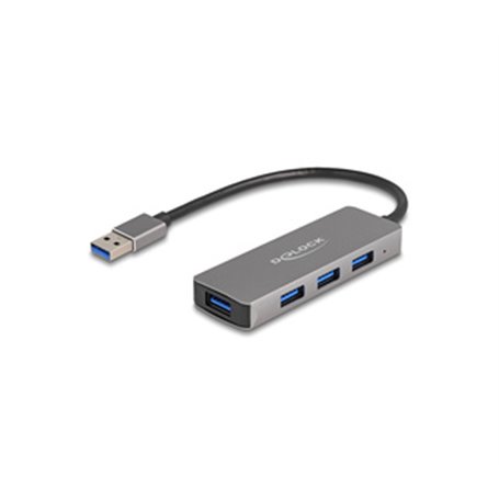 DeLOCK 63171 hub & concentrateur USB 3.2 Gen 1 (3.1 Gen 1) Type-A 5000 Mbit/s Gris