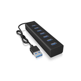 ICY BOX IB-HUB1700-U3 USB 3.2 Gen 1 (3.1 Gen 1) Type-A 5000 Mbit/s Noir