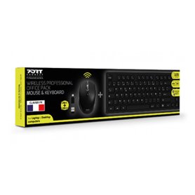 Port Designs 900906-FR clavier Souris incluse Bureau RF sans fil AZERTY Français Noir