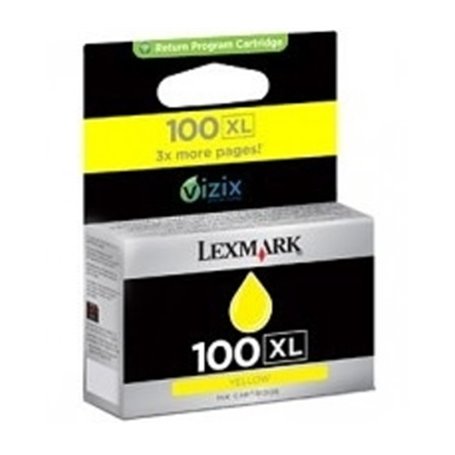 Lexmark 100XL Yellow High Yield Return Program Ink Cartridge cartouche d'encre Original Jaune