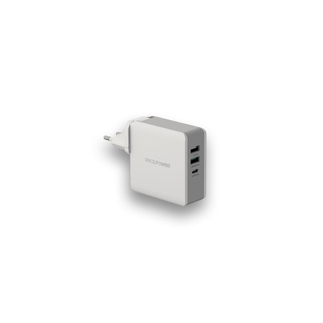 RealPower DeskCharge-65 Travel Universel Gris Secteur Intérieure