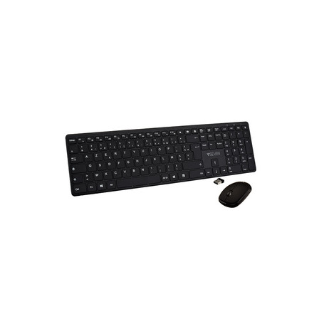 V7 CKW550FRBT clavier Souris incluse Universel USB + Bluetooth AZERTY Français Noir