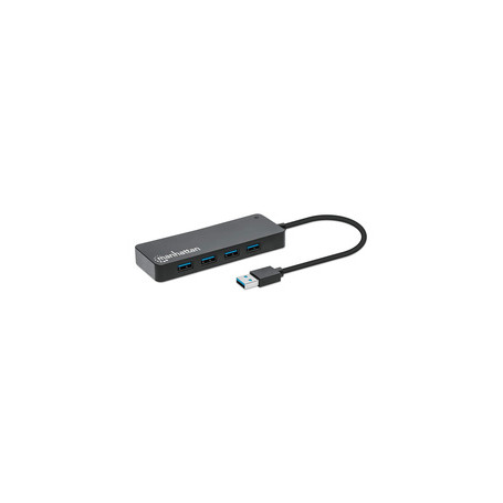 Manhattan 168403 hub & concentrateur USB 3.2 Gen 1 (3.1 Gen 1) Type-A 5000 Mbit/s Noir