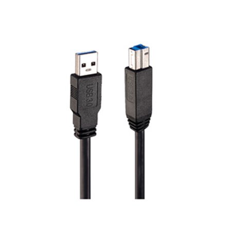 Lindy 43098 câble USB 10 m USB 3.2 Gen 1 (3.1 Gen 1) USB A USB B Noir