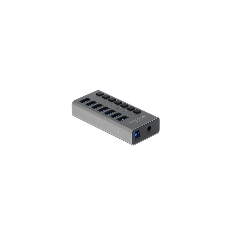 DeLOCK 63669 hub & concentrateur USB 3.2 Gen 1 (3.1 Gen 1) Type-B 5000 Mbit/s Gris