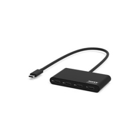 Port Designs 900147 hub & concentrateur USB Type-C 5000 Mbit/s Noir