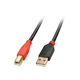 Lindy 42761 câble USB 10 m USB 2.0 USB A USB B Noir