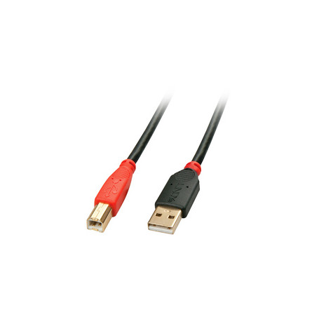 Lindy 42761 câble USB 10 m USB 2.0 USB A USB B Noir