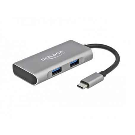 DeLOCK 63260 hub & concentrateur USB 3.2 Gen 2 (3.1 Gen 2) Type-C 10000 Mbit/s Gris