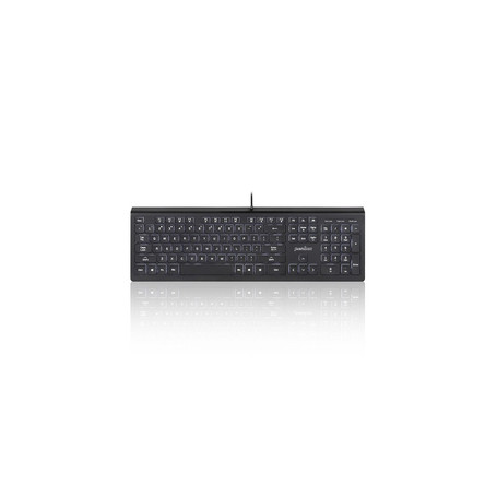 Perixx Periboard-324 clavier Universel USB QWERTZ Allemand Noir