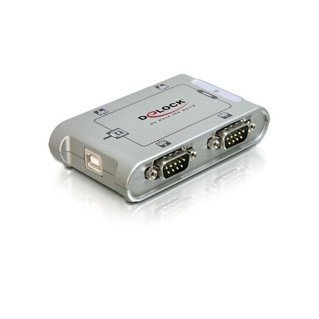 DeLOCK 4 Port USB 2.0 Serial Hub Argent