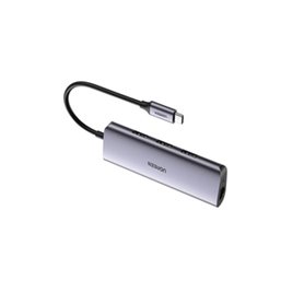 Ugreen 60718 station d'accueil Avec fil USB 3.2 Gen 1 (3.1 Gen 1) Type-C Gris