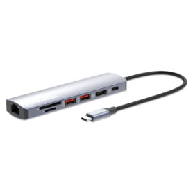 Manhattan 153966 station d'accueil Avec fil USB 3.2 Gen 2 (3.1 Gen 2) Type-C Argent