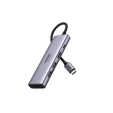 Ugreen 6-in-1 USB-C Hub USB Type-C Argent