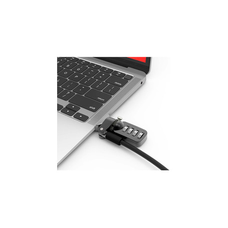 Compulocks MACBOOK AIR T-SLOT LEDGE LOCK ADAPTER WITH COMBINATION CABLE LOCK câble de réseau