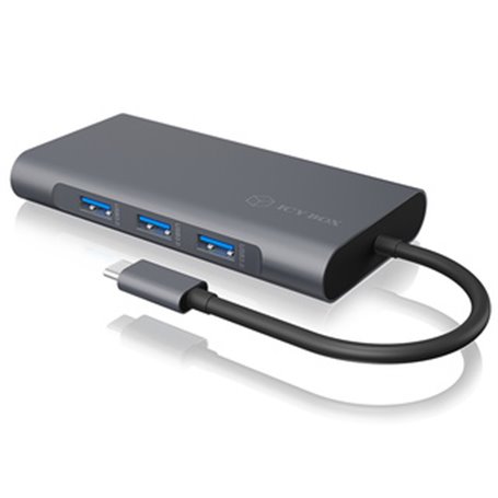 ICY BOX IB-DK4040-CPD Avec fil USB 3.2 Gen 1 (3.1 Gen 1) Type-C Anthracite