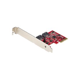 StarTech.com Carte PCI Express SATA 2 ports - Carte Contrôleur PCIe SATA - 6Gbps - ASM1166 SATA-Raid - Convertisseur PCI Express