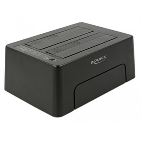 DeLOCK 63957 Station d'accueil de disques de stockage USB 3.2 Gen 2 (3.1 Gen 2) Type-C Noir