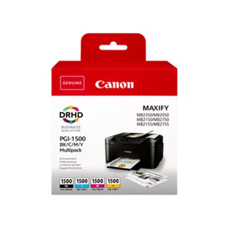 Canon Multipack de cartouches d'encre PGI-1500 BK/C/M/Y