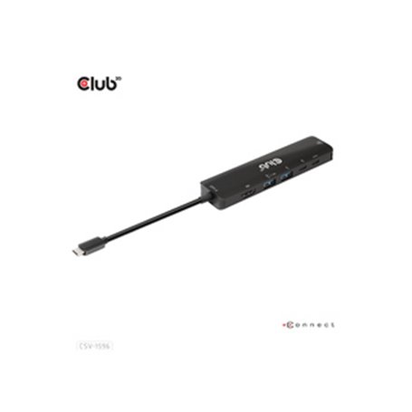 CLUB3D CSV-1596 station d'accueil USB 3.2 Gen 1 (3.1 Gen 1) Type-C Noir