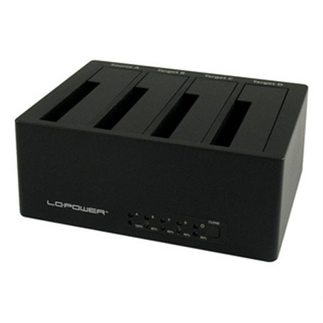 LC-Power LC-DOCK-U3-4B Station d'accueil de disques de stockage USB 3.2 Gen 1 (3.1 Gen 1) Type-A Noir