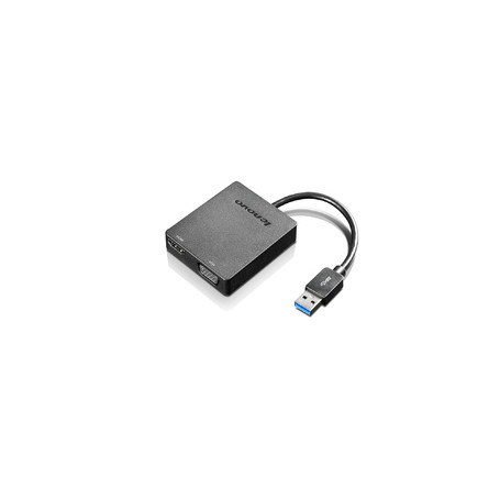 Lenovo Universal USB 3.0 to VGA/HDMI USB Type-A Noir