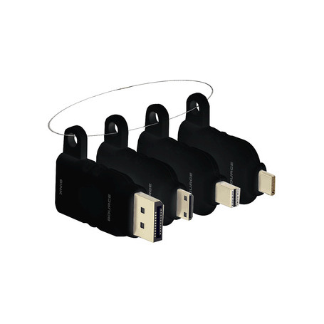 Vision TC-MULTIHDMI/BL changeur de genre de câble mDP/DP/mHDMI/USB-C HDMI Noir