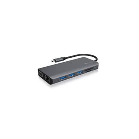 ICY BOX IB-DK4070-CPD Avec fil USB 3.2 Gen 1 (3.1 Gen 1) Type-C Anthracite