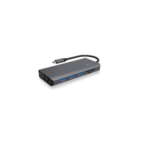 ICY BOX IB-DK4070-CPD Avec fil USB 3.2 Gen 1 (3.1 Gen 1) Type-C Anthracite