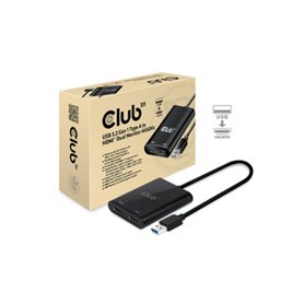 CLUB3D USB A to HDMI 2.0 Dual Monitor 4K 60Hz