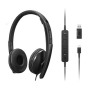 Lenovo 4XD1M39029 écouteur/casque Avec fil Arceau USB Type-C Noir