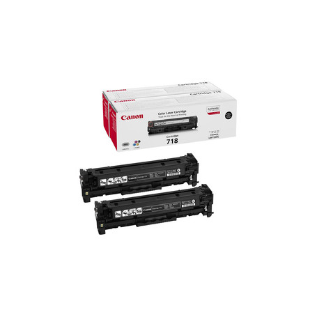 Canon CRG-718 Bk VP Cartouche de toner 2 pièce(s) Original Noir